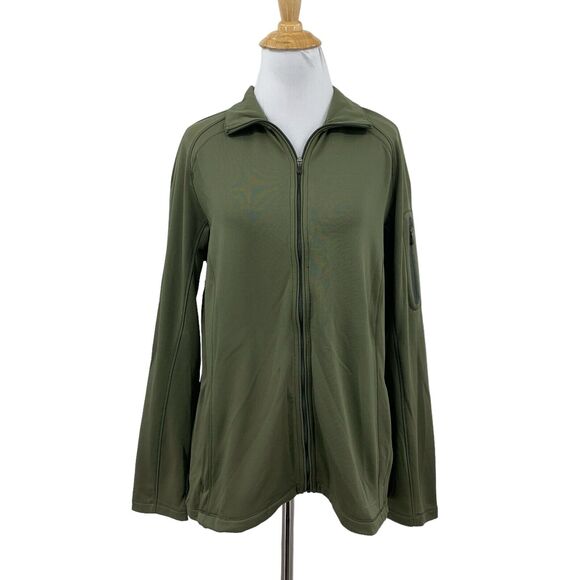 Columbia Jacket Womens XL Extra Large Olive Titanium Omni Shade Full Zip Pockets - Picture 1 of 16